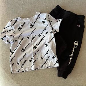 Champion tee & sweatpants set